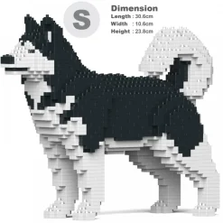 Jekca Games-- Alaskan Malamute 01S-M01 - Lego - Sculpture - Construction - 4D - Brick Animals - Toys - Avvenice