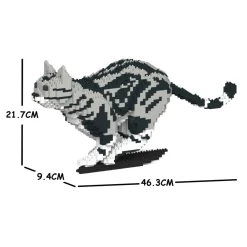 Jekca Games-- American Shorthair Cat 06S-M01 - Lego - Sculpture - Construction - 4D - Brick Animals - Toys - Avvenice
