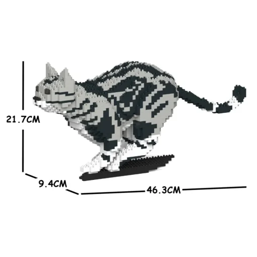 Jekca Games-- American Shorthair Cat 06S-M01 - Lego - Sculpture - Construction - 4D - Brick Animals - Toys - Avvenice