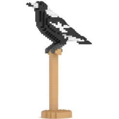Jekca Games-- Australian Magpie 01S - Lego - Sculpture - Construction - 4D - Brick Animals - Toys - Avvenice
