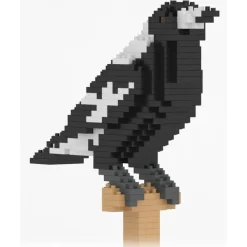 Jekca Games-- Australian Magpie 01S - Lego - Sculpture - Construction - 4D - Brick Animals - Toys - Avvenice