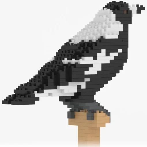 Jekca Games-- Australian Magpie 01S - Lego - Sculpture - Construction - 4D - Brick Animals - Toys - Avvenice