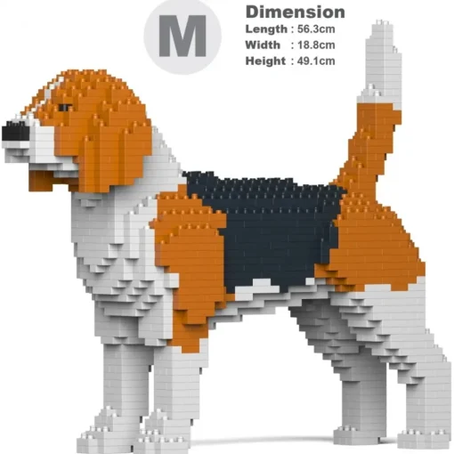 Jekca Games-- Beagle 01 - Big - Lego - Sculpture - Construction - 4D - Brick Animals - Toys - Avvenice