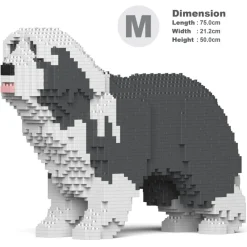Jekca Games-- Bearded Collie 01-M03 - Big - Lego - Sculpture - Construction - 4D - Brick Animals - Toys - Avvenice