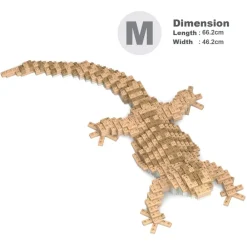 Jekca Games-- Bearded Dragon 01 - Big - Lego - Sculpture - Construction - 4D - Brick Animals - Toys - Avvenice