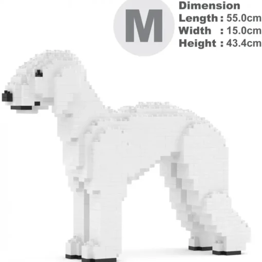 Jekca Games-- Bedlington Terrier 01 - Big - Lego - Sculpture - Construction - 4D - Brick Animals - Toys - Avvenice