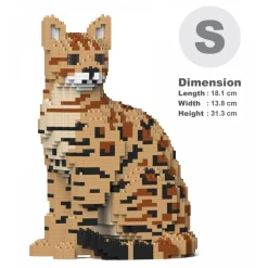 Jekca Games-- Bengal Cat 4-in-1 Pack 01S-M01 - Lego - Sculpture - Construction - 4D - Brick Animals - Toys - Avvenice
