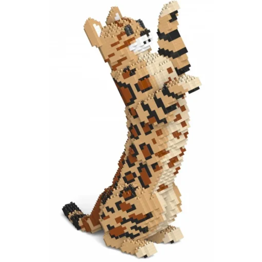 Jekca Games-- Bengal Cat 4-in-1 Pack 01S-M01 - Lego - Sculpture - Construction - 4D - Brick Animals - Toys - Avvenice