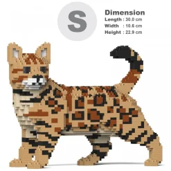 Jekca Games-- Bengal Cat 4-in-1 Pack 01S-M01 - Lego - Sculpture - Construction - 4D - Brick Animals - Toys - Avvenice