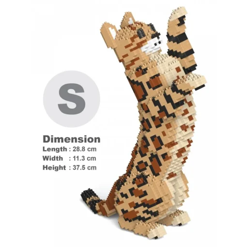 Jekca Games-- Bengal Cat 4-in-1 Pack 01S-M01 - Lego - Sculpture - Construction - 4D - Brick Animals - Toys - Avvenice
