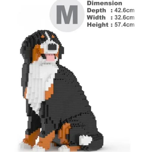 Jekca Games-- Bernese Mountain Dog 05B (version 2024) - Big - Lego - Sculpture - Construction - 4D - Brick Animals - Toys - Avvenice