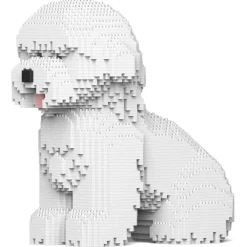Jekca Games-- Bichon Frise 03 - Big - Lego - Sculpture - Construction - 4D - Brick Animals - Toys - Avvenice