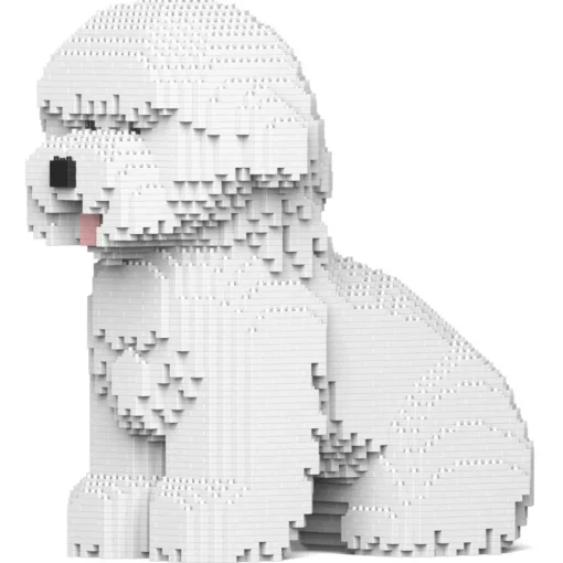 Jekca Games-- Bichon Frise 03 - Big - Lego - Sculpture - Construction - 4D - Brick Animals - Toys - Avvenice