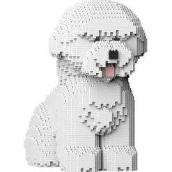 Jekca Games-- Bichon Frise 03 - Big - Lego - Sculpture - Construction - 4D - Brick Animals - Toys - Avvenice