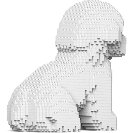 Jekca Games-- Bichon Frise 03 - Big - Lego - Sculpture - Construction - 4D - Brick Animals - Toys - Avvenice