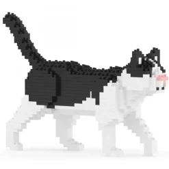 Jekca Games-- Black and White Cat Mini 01 - Lego - Sculpture - Construction - 4D - Brick Animals - Toys - Avvenice