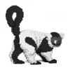 Jekca Games-- Black and White Lemur 01S - Lego - Sculpture - Construction - 4D - Brick Animals - Toys - Avvenice