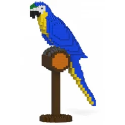 Jekca Games-- Blue-and-Gold Macaw 01S - Lego - Sculpture - Construction - 4D - Brick Animals - Toys - Avvenice