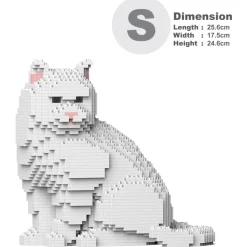 Jekca Games-- British Shorthair Cat 01S-M02 - Lego - Sculpture - Construction - 4D - Brick Animals - Toys - Avvenice