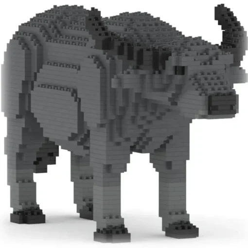 Jekca Games-- Buffalo 01 - Big - Lego - Sculpture - Construction - 4D - Brick Animals - Toys - Avvenice