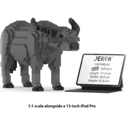 Jekca Games-- Buffalo 01 - Big - Lego - Sculpture - Construction - 4D - Brick Animals - Toys - Avvenice