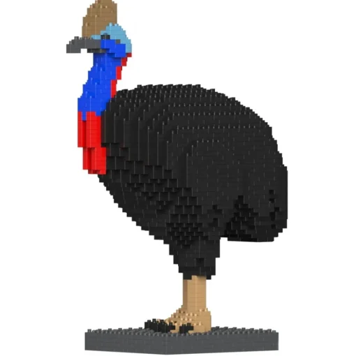 Jekca Games-- Cassowary 01 - Lego - Sculpture - Construction - 4D - Brick Animals - Toys - Avvenice