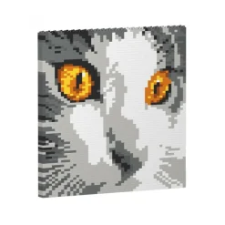Jekca Games-- Cat Eyes Brick Painting 03S - Lego - Sculpture - Construction - 4D - Brick Animals - Toys - Avvenice