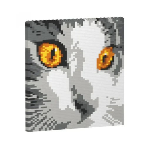 Jekca Games-- Cat Eyes Brick Painting 03S - Lego - Sculpture - Construction - 4D - Brick Animals - Toys - Avvenice