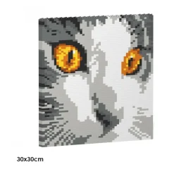Jekca Games-- Cat Eyes Brick Painting 03S - Lego - Sculpture - Construction - 4D - Brick Animals - Toys - Avvenice