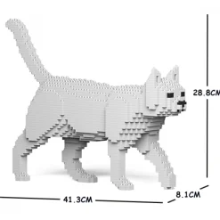 Jekca Games-- Cat 07S-M01 - Lego - Sculpture - Construction - 4D - Brick Animals - Toys - Avvenice