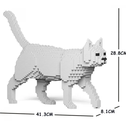 Jekca Games-- Cat 07S-M01 - Lego - Sculpture - Construction - 4D - Brick Animals - Toys - Avvenice