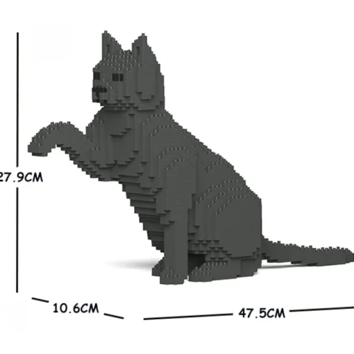 Jekca Games-- Cat 08S-M03 - Lego - Sculpture - Construction - 4D - Brick Animals - Toys - Avvenice