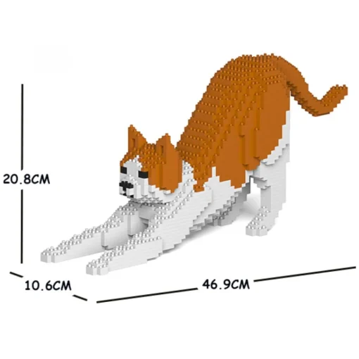 Jekca Games-- Cat 13S-M03 - Lego - Sculpture - Construction - 4D - Brick Animals - Toys - Avvenice