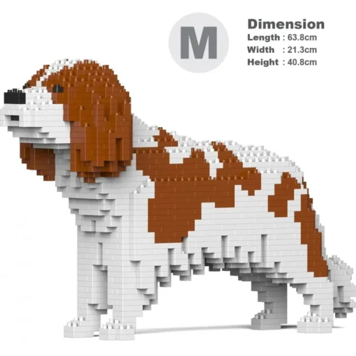 Jekca Games-- Cavalier King Charles Spaniel 01-M01 - Big - Lego - Sculpture - Construction - 4D - Brick Animals - Toys - Avvenice