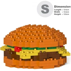 Jekca Games-- Cheese Burger 01S - Lego - Sculpture - Construction - 4D - Brick Animals - Toys - Avvenice