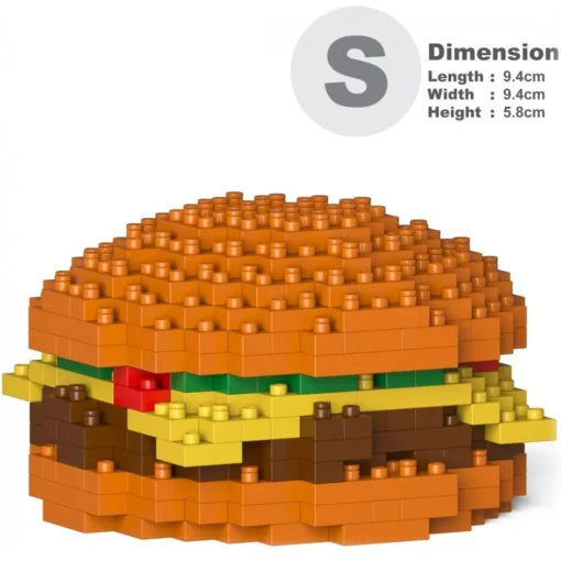 Jekca Games-- Cheese Burger 01S - Lego - Sculpture - Construction - 4D - Brick Animals - Toys - Avvenice