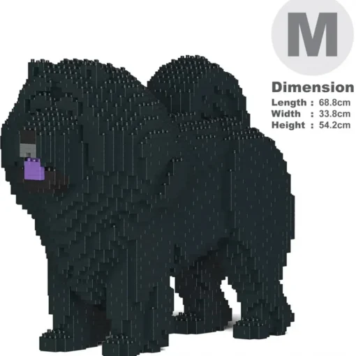 Jekca Games-- Chow Chow 02-M03 - Big - Lego - Sculpture - Construction - 4D - Brick Animals - Toys - Avvenice