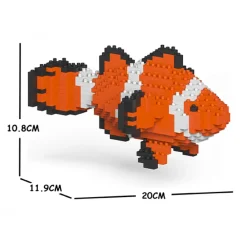 Jekca Games-- Clownfish 01S - Lego - Sculpture - Construction - 4D - Brick Animals - Toys - Avvenice