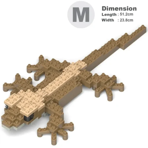 Jekca Games-- Crested Gecko 01 - Big - Lego - Sculpture - Construction - 4D - Brick Animals - Toys - Avvenice