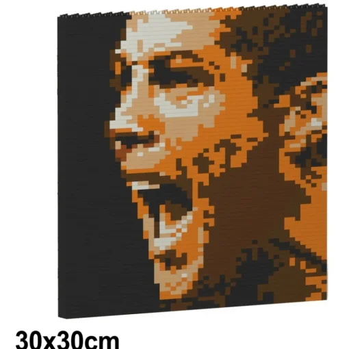 Jekca Games-- Cristiano Ronaldo Brick Painting 01S - Lego - Sculpture - Construction - 4D - Brick Animals - Toys - Avvenice