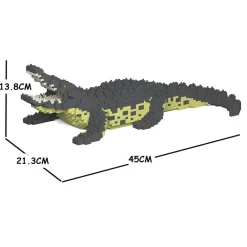 Jekca Games-- Crocodile 01S - Lego - Sculpture - Construction - 4D - Brick Animals - Toys - Avvenice