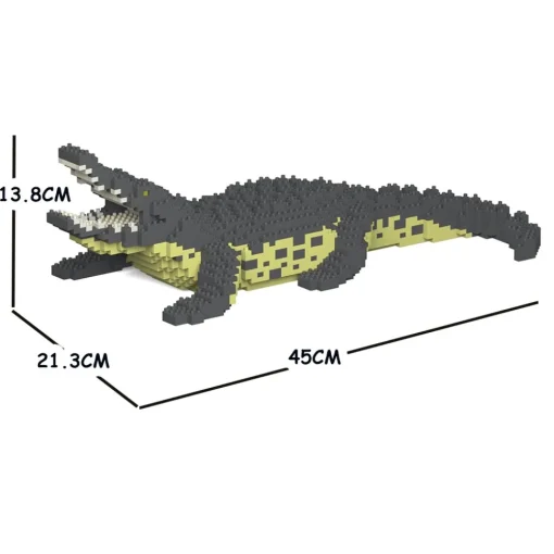 Jekca Games-- Crocodile 01S - Lego - Sculpture - Construction - 4D - Brick Animals - Toys - Avvenice