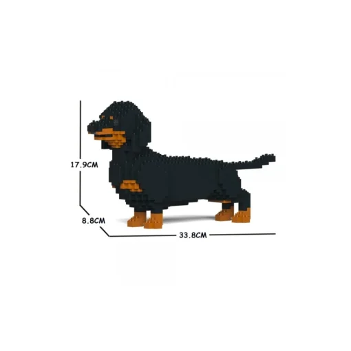 Jekca Games-- Dachshund - Dog - 02S-M01 - Lego - Sculpture - Construction - 4D - Brick Animals - Toys - Avvenice