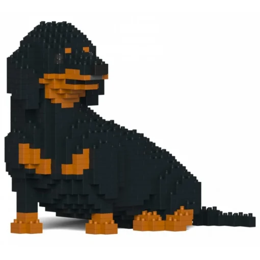 Jekca Games-- Dachshund 05-M01 - Big - Lego - Sculpture - Construction - 4D - Brick Animals - Toys - Avvenice