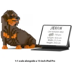 Jekca Games-- Dachshund 05-M02 - Big - Lego - Sculpture - Construction - 4D - Brick Animals - Toys - Avvenice