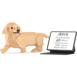 Jekca Games-- Dachshund 06-M03 - Big - Lego - Sculpture - Construction - 4D - Brick Animals - Toys - Avvenice