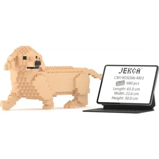 Jekca Games-- Dachshund 06-M03 - Big - Lego - Sculpture - Construction - 4D - Brick Animals - Toys - Avvenice
