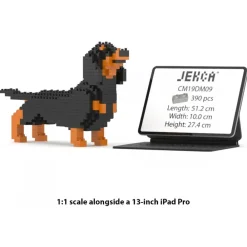 Jekca Games-- Dachshund Mini 01 - Big - Lego - Sculpture - Construction - 4D - Brick Animals - Toys - Avvenice
