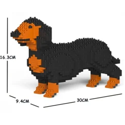 Jekca Games-- Dachshund 01S-M01 - Lego - Sculpture - Construction - 4D - Brick Animals - Toys - Avvenice