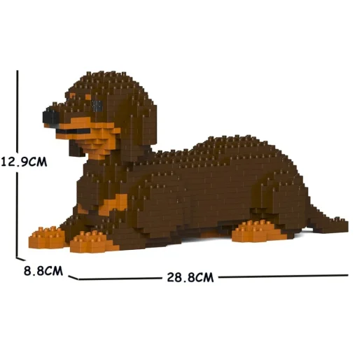 Jekca Games-- Dachshund 04S-M02 - Lego - Sculpture - Construction - 4D - Brick Animals - Toys - Avvenice